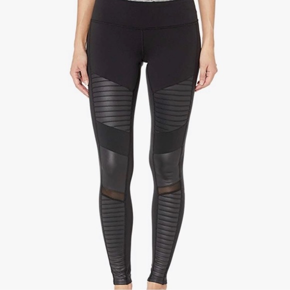ALO Yoga Pants - ALO Yoga Moto Black Leggings